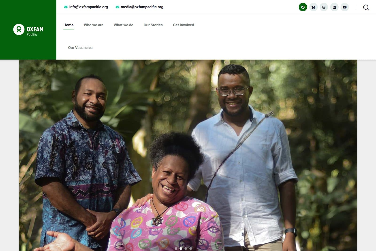 Oxfam Pacific website by Quadrex Labs